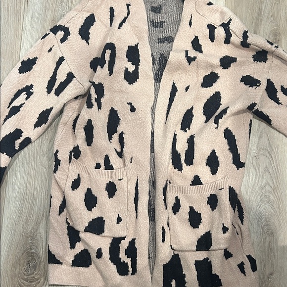 Cheetah print Cardigan size L - Picture 3 of 4